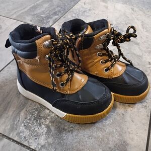Stylish Black and Brown Kids Boots